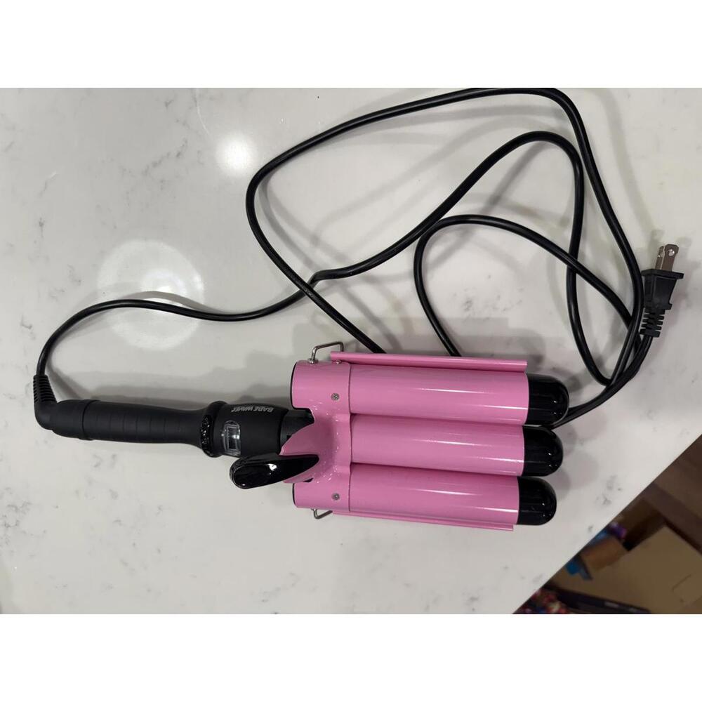 Trademark Beauty Babe Waves 3 Barrel Curling Iron Hair Waver, 1.25 Inch Quick